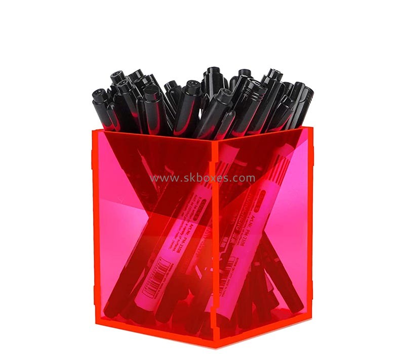 China perspex manufacturer custom acrylic pens organizer box BSC-128