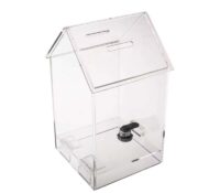 Custom acrylic house shape money collection box