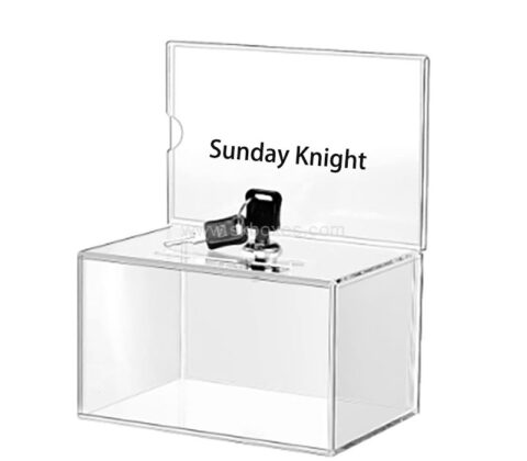 Wholesale custom acrylic charity collection box