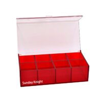 Wholesale custom acrylic 8 dividers storage box