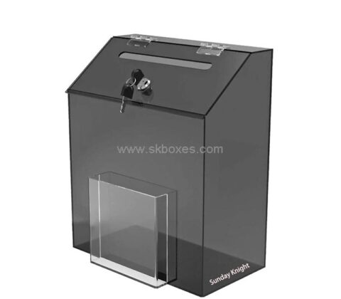 Wholesale custom acrylic ballot box with notepad holder