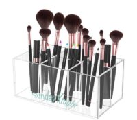 Wholesale custom acrylic 6 slots makeup brushes holder